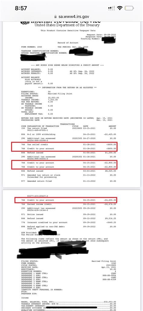 what does code 766 mean on irs tax transcript