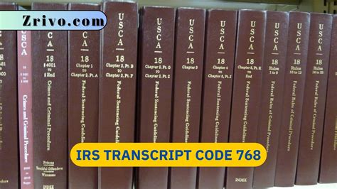 what does code 768 mean on irs transcript