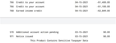 what does code 768 mean on irs transcript 2024