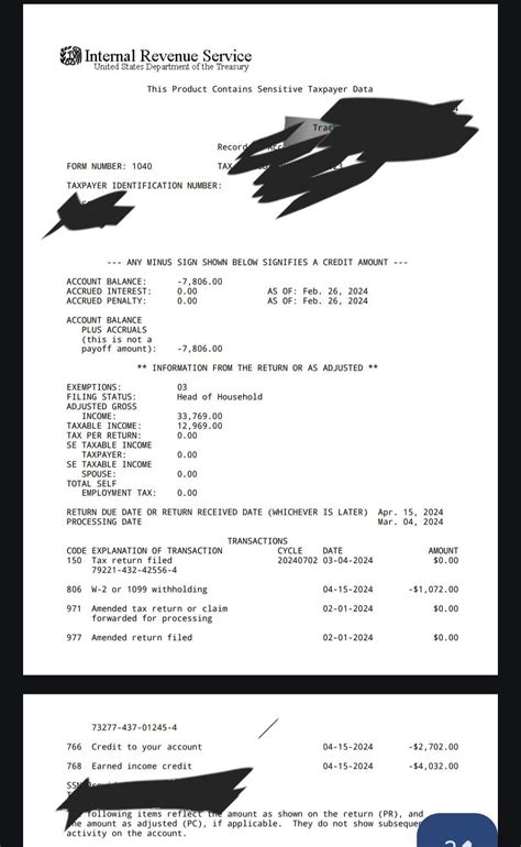 what does code 971 and 977 mean on irs transcript