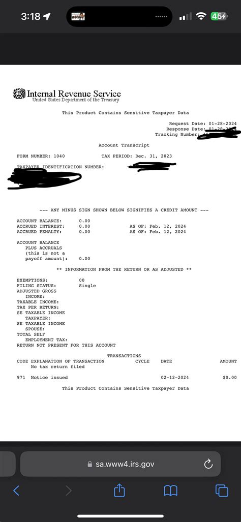 what does code 971 mean on irs transcript reddit