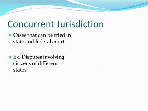 what does concurrent jurisdiction mean