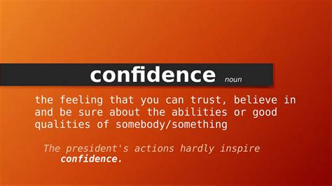 what does confident mean definition