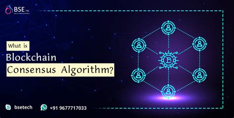what does consensus algorithm mean in blockchain