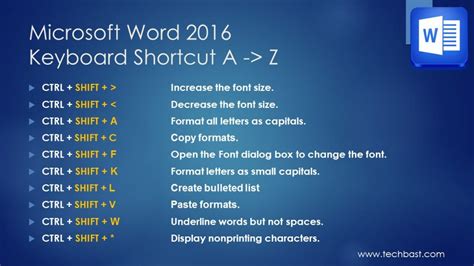 what does ctrl+c do in ms word