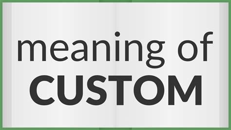 What Does Custom Made Mean