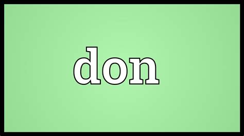 what does da don mean