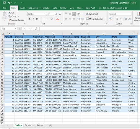 what does data model mean in excel