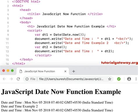 what does date now return in javascript