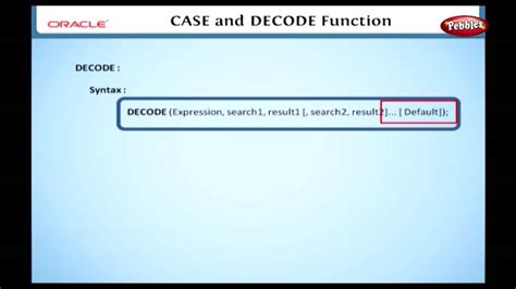 what does decode in oracle sql mean