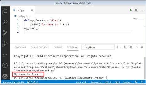 what does def mean in python with example