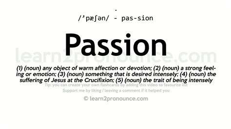 What Does Definition Passion Mean