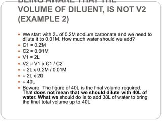 What Does Dilute To Volume Mean