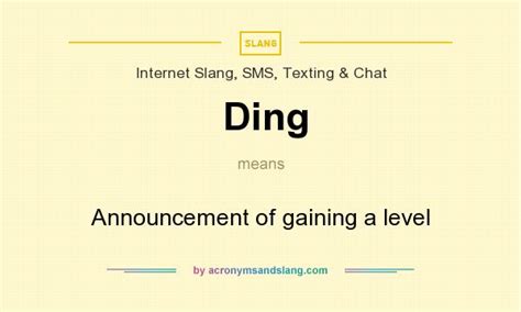 what does ding mean in slang