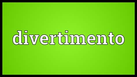 what does divertimento mean