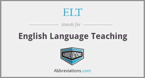 what does elt stand for