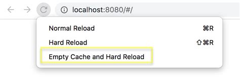 what does empty cache and hard reload do