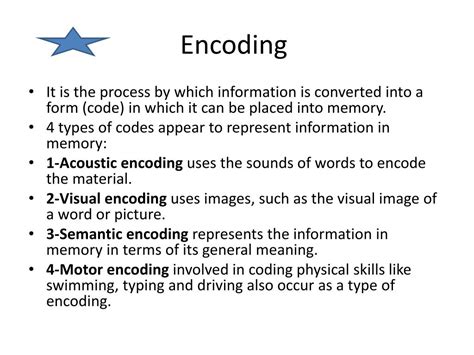 What Does Encoding In Memory Mean