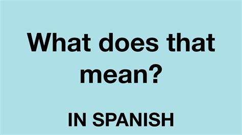 what does espanol mean