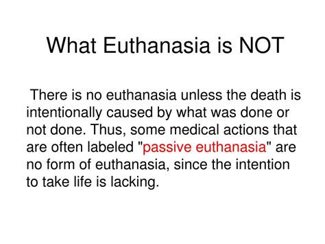 what does euthanasia mean