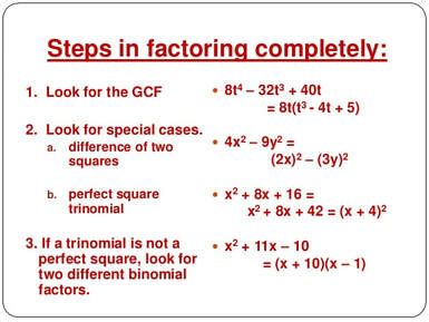 what does factor completely mean in math