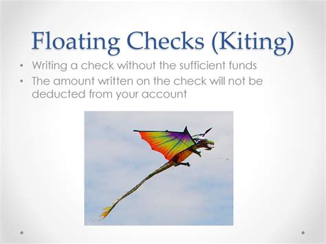 What Does Floating Checks Mean