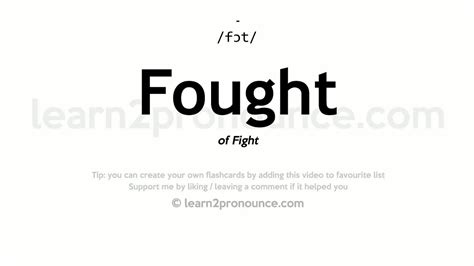 What Does Fought Mean