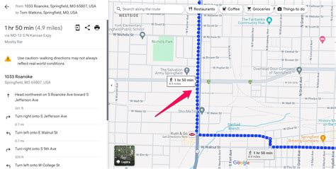 what does green dotted line mean on google maps