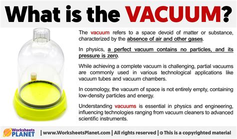 What Does Having A Vacuum Mean