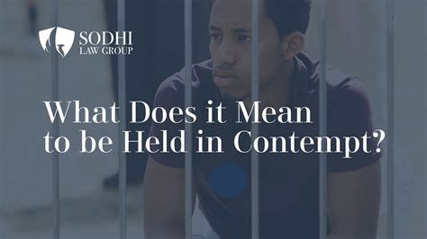 what does hold in contempt mean