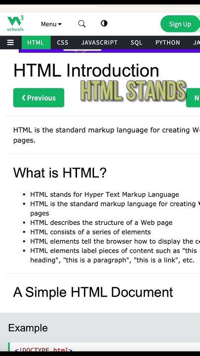 what does html stand for in coding