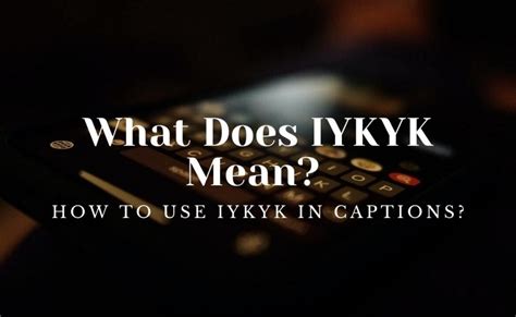 what does if ykyk mean