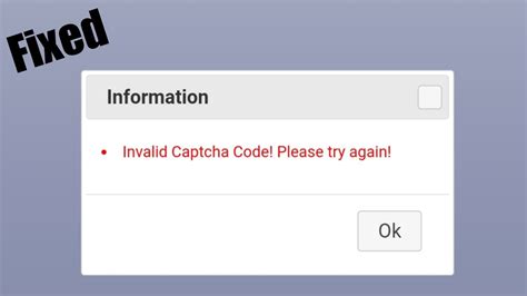 What Does Invalid Captcha Code Mean