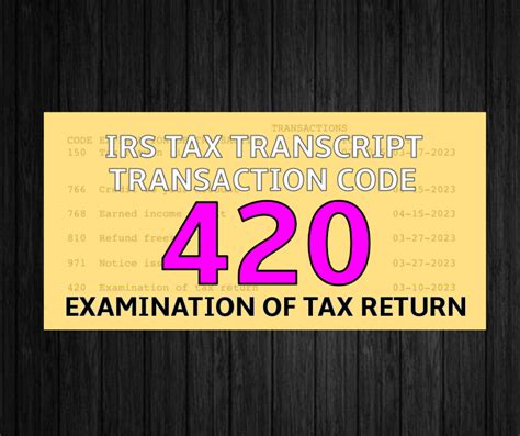 what does irs code 420 mean