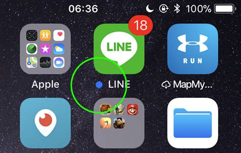 what does it mean if there is a blue dot next to an app