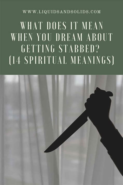what does it mean to dream of being stabbed