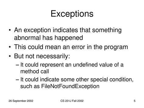 What Does It Mean To Exception