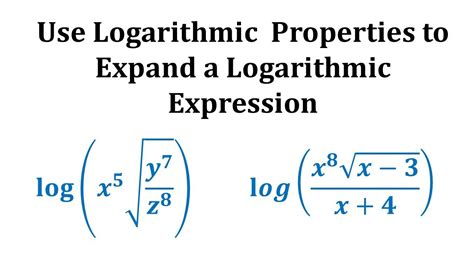 what does it mean to expand a logarithmic expression