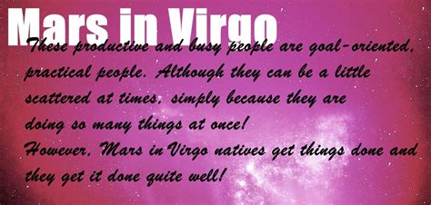 What Does It Mean To Have Mars In Virgo