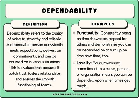 what does it mean when someone is dependable