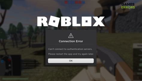what does it mean when there is a connection error on roblox