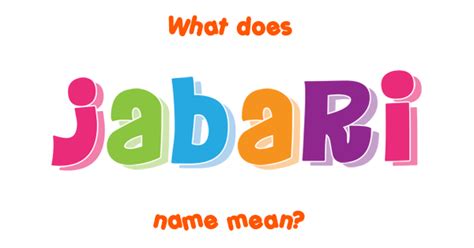 what does jabari mean in african
