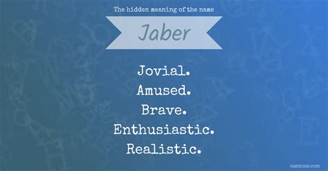 what does jaber mean