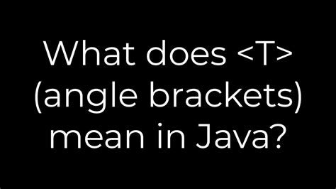 What Does Java Brackets Mean