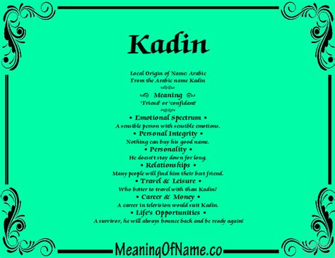 what does kadin mean