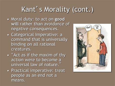 what does kant believe about morality