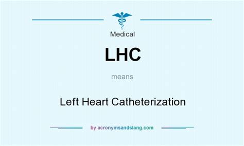 what does lhc stand for cardiology