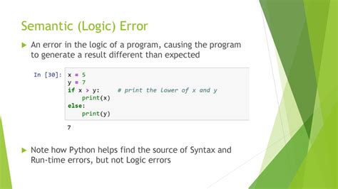 what does logic error mean in python