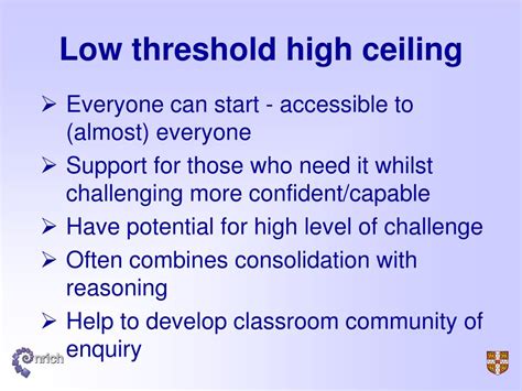 What Does Low Threshold High Ceiling Mean