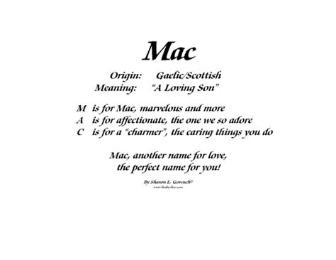 what does mac mean in irish